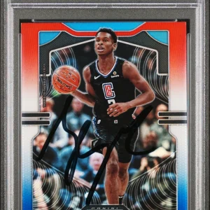 Shai Gilgeous-Alexander Signed 2019 Panini Prizm RW&B #122 Card Auto 9! PSA Slab