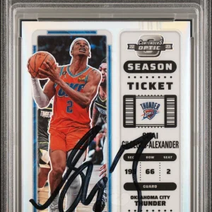Shai Gilgeous-Alexander Signed 2022 Contenders Optic Silver #86 Card PSA Slabbed