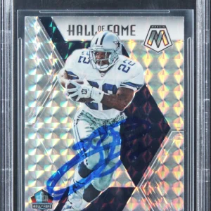 Cowboys Emmit Smith Authentic Signed 2020 Panini Mosaic #288 Card BAS Slabbed