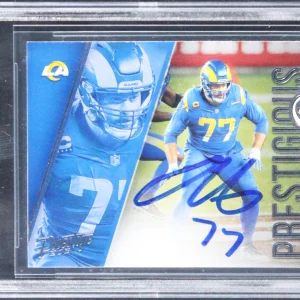 Rams Andrew Whitworth Signed 2021 Prestige Prestigious Pros #5 Card BAS Slabbed