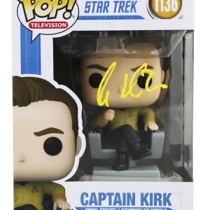 William Shatner Signed Captain Kirk #1136 Funko Pop Vinyl Figure BAS W #W634565