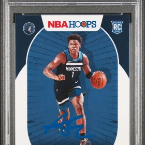 Anthony Edwards Signed 2020 Panini Hoops #216 Rookie Card 10! Auto 10! PSA Slab