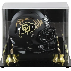 Colorado Warren Sapp & Marshall Faulk Signed Black Speed Mini Helmet W/ Case BAS