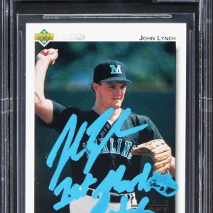 Marlins John Lynch Authentic Signed 1992 Upper Deck Minors #21 Card BAS Slabbed