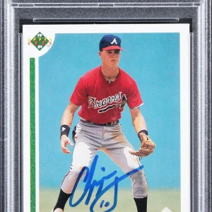 Braves Chipper Jones Signed 1991 Upper Deck #55 RC Card Auto 10! PSA/DNA Slabbed