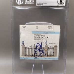 STEFFI GRAF signed autographed 1989 WIMBLEDON SEMIFINAL TICKET BECKETT (BAS)