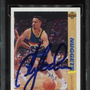 NUGGETS CHRIS JACKSON signed autographed 1991 UD ROOKIE CARD RC BECKETT (BAS)