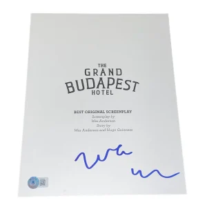 Wes Anderson Signed Autograph The Grand Budapest Hotel Full Movie Script BAS COA