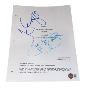 Jerry Seinfeld Julia Louis-Dreyfus Signed Chinese Restaurant Full TV Script BAS