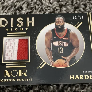 2019 Noir Dish Night Rockets James Harden Prime GAME USED Patch 1/10 EBAY 1/1