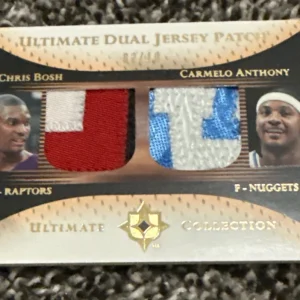2005-06 UD Ultimate Collection Dual Patches Carmelo Anthony & Chris Bosh 2/10 Sp