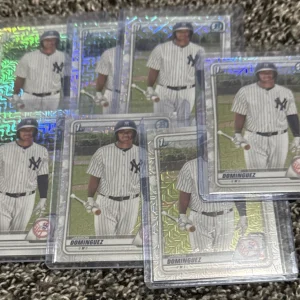 (7) 2020 1ST Bowman Chrome  Jasson Dominguez #BCP-8 Mega Box Mojo Refractor
