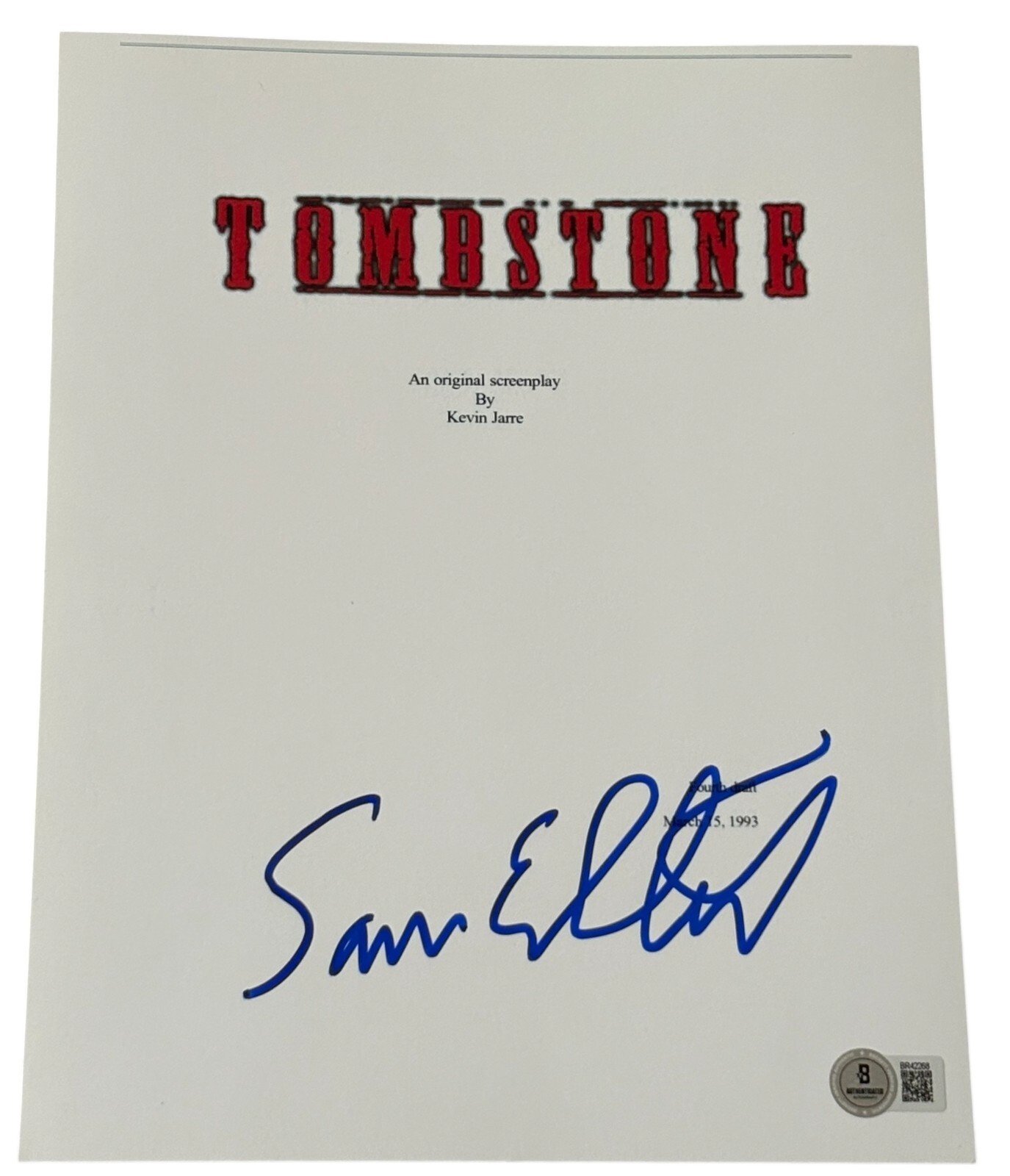 Sam Elliott Signed Autograph Tombstone Full Movie Script Screenplay ...