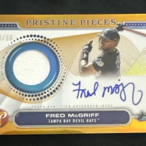 2024 Pristine Pieces Gold Patch Auto Fred McGriff /50 HOF