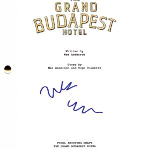 WES ANDERSON SIGNED THE GRAND BUDAPEST HOTEL SCRIPT AUTHENTIC AUTOGRAPH BECKETT