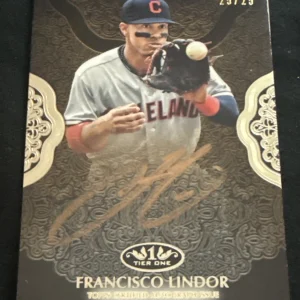 2019 Topps Tier One Bronze Autograph #PPA-FL1 Francisco Lindor No 25/25