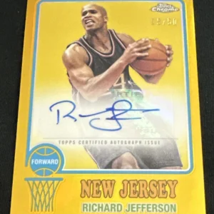 2024-25 Topps Chrome #73TA-RJ Richard Jefferson 1973 Auto Gold Refractor /50