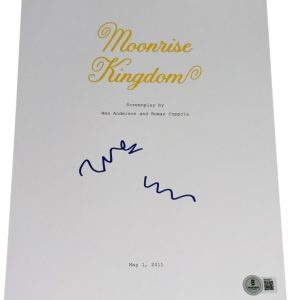 Wes Anderson Signed Autograph Moonrise Kingdom Movie Script Screenplay Beckett