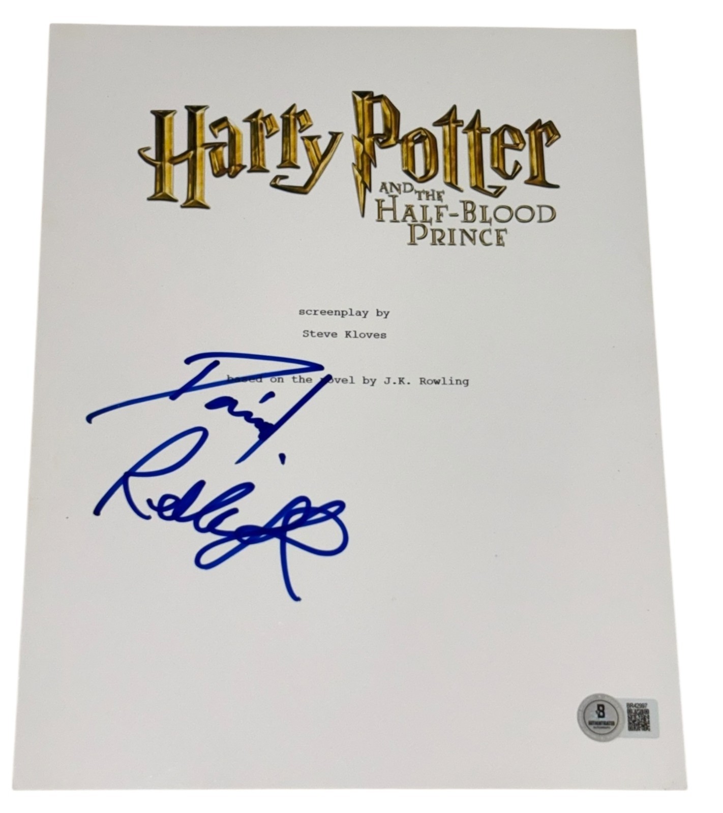Daniel Radcliffe Signed Harry Potter and the HalfBlood Prince Script