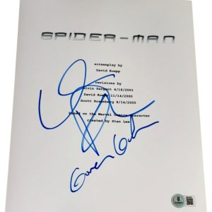 Willem Dafoe Signed Autograph Spider-Man Full Movie Script Screenplay Beckett