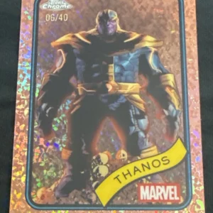 2025 Topps Chrome Marvel Thanos Rose Gold Mini Diamond 6/40 #158