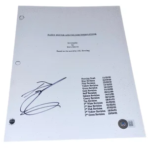 Daniel Radcliffe Signed Auto Harry Potter and the Sorcerer's Stone Script BAS D