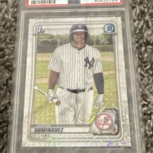 Jasson Dominguez 2020 Bowman Chrome Mojo Refractor 1st Chrome PSA 10 GEM MINT