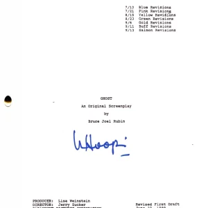 Whoopi Goldberg Signed Ghost Full Script Authentic Autograph Beckett