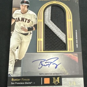2024 Topps Museum Collection Buster Posey Momentous Material Auto 5/5 #MMJPA-BP