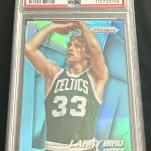 Larry Bird 2014 Panini Prizm #232 Light Blue Prizm PSA 8 GEM MINT /49
