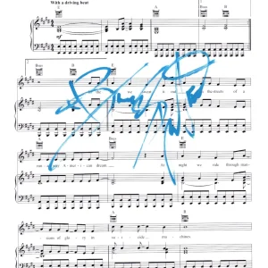 Bruce Springsteen Signed Born To Run Sheet Music Authentic Autograph Beckett LOA