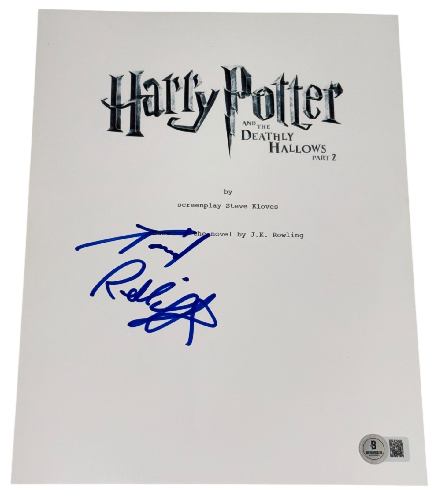 Daniel Radcliffe Signed Harry Potter and the Deathly Hallows Part