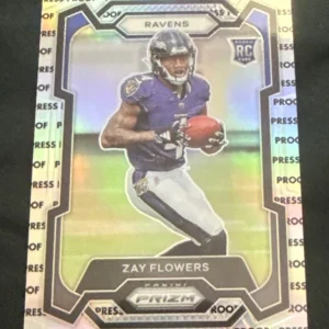 2023 Prizm Zay Flowers Press Proof Prizm Rookie Ravens Case Hit RC