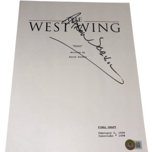 Aaron Sorkin Signed Autograph The West Wing "Pilot" Full Episode Script Beckett