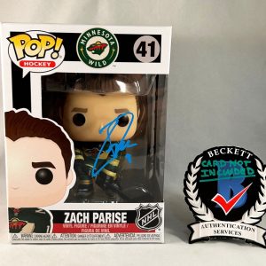Zach Parise Signed Funko Pop Minnesota Wild Beckett BAS COA