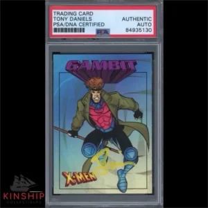 Tony Daniels signed 1991 Marvel Gambit Trading Card PSA DNA Slabbed Auto C1405