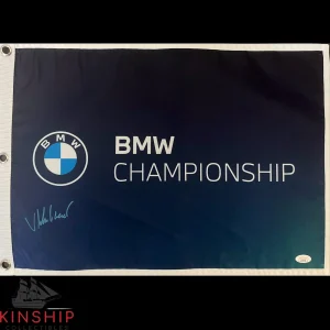 Viktor Hovland signed BMW Championship Golf Flag JSA COA PGA Auto G104