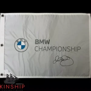 Rory McIlroy signed BMW Championship Golf Flag JSA COA PGA Masters Auto G96