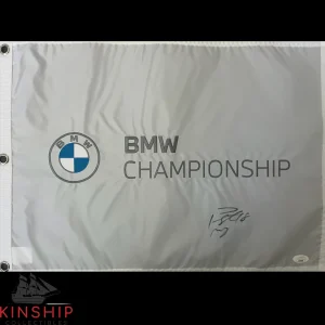 Peyton Manning signed BMW Championship Golf Flag JSA COA Football HOF Auto G106
