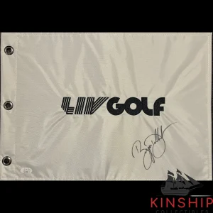 Bryson DeChambeau signed LIV Flag JSA COA US Open Champion Golf Auto G112