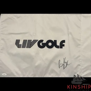 Brooks Koepka signed LIV Flag JSA COA Masters US Open Golf Auto G119