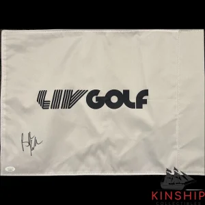 Brooks Koepka signed LIV Flag JSA COA Masters US Open Golf Auto G120