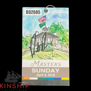 Patrick Reed signed 2018 Masters Sunday Ticket JSA COA Rare Golf Auto Z1905