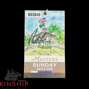 Patrick Reed signed 2018 Masters Sunday Ticket JSA COA Rare Golf Auto Z1908
