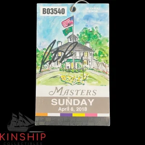 Patrick Reed signed 2018 Masters Sunday Ticket JSA COA Rare Golf Auto Z1910