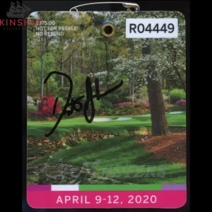Dustin Johnson signed 2020 Masters Badge JSA COA Rare Golf Auto Z1904