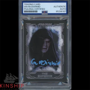 Ian McDiarmid signed 2016 Topps Trading Card PSA DNA Slab Star Wars Auto C3184