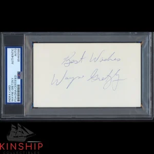 Wayne Gretzky signed 3x5 Index Card PSA DNA Slab Vintage Hockey Auto C3951