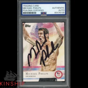 Michael Phelps signed 2012 Topps Trading Card PSA DNA Slabbed Auto C3981