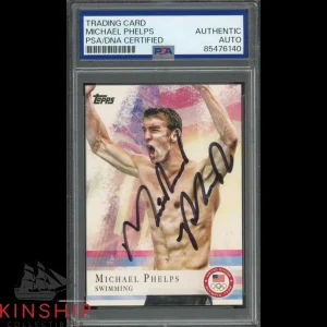 Michael Phelps signed 2012 Topps Trading Card PSA DNA Slabbed Auto C3980